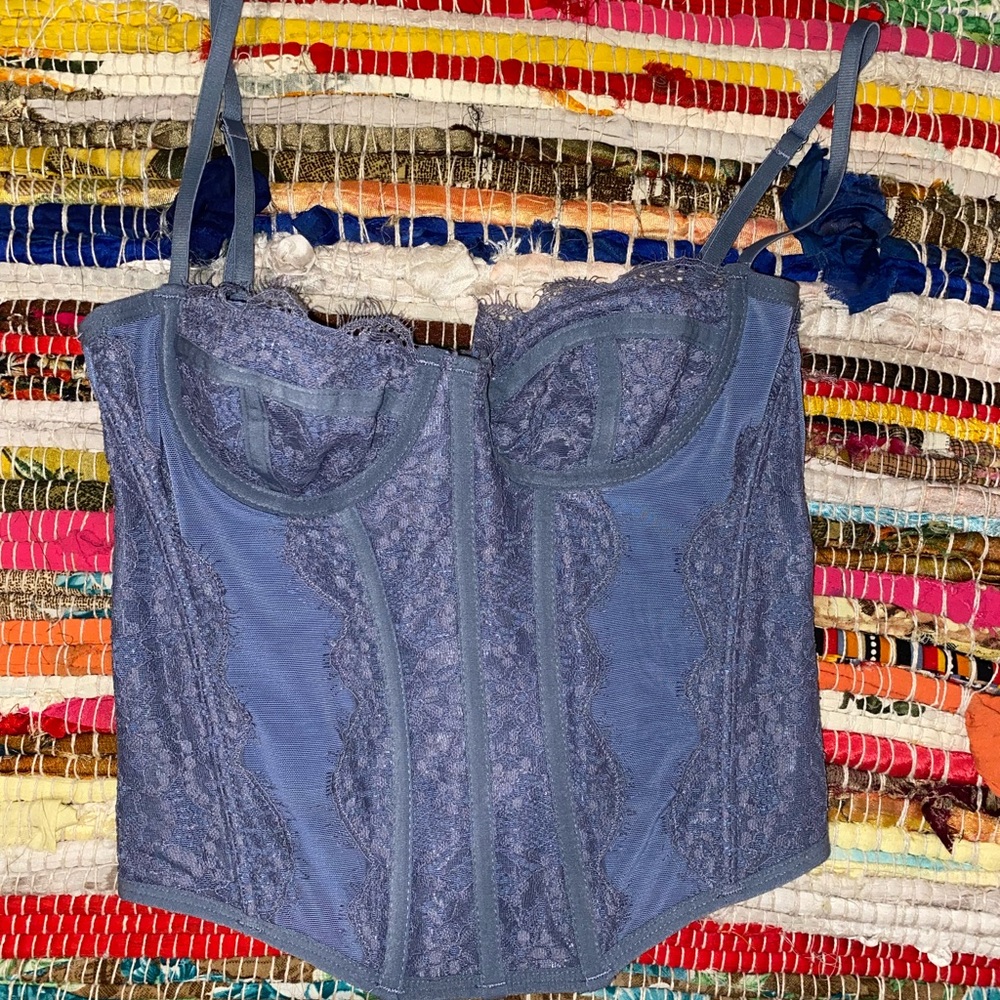 Urban Outfitters Modern Love Corset - slate